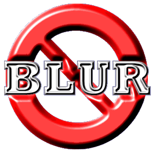 No Blur Logo - When you see the logo anywhere on the site you can click it to bring you back to the home page.